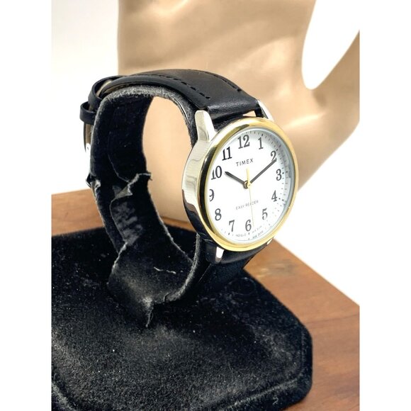 Timex Women's Watch TW2V94800 Quartz Indiglo White Dial Black Leather Strap 30mm - Picture 14 of 14